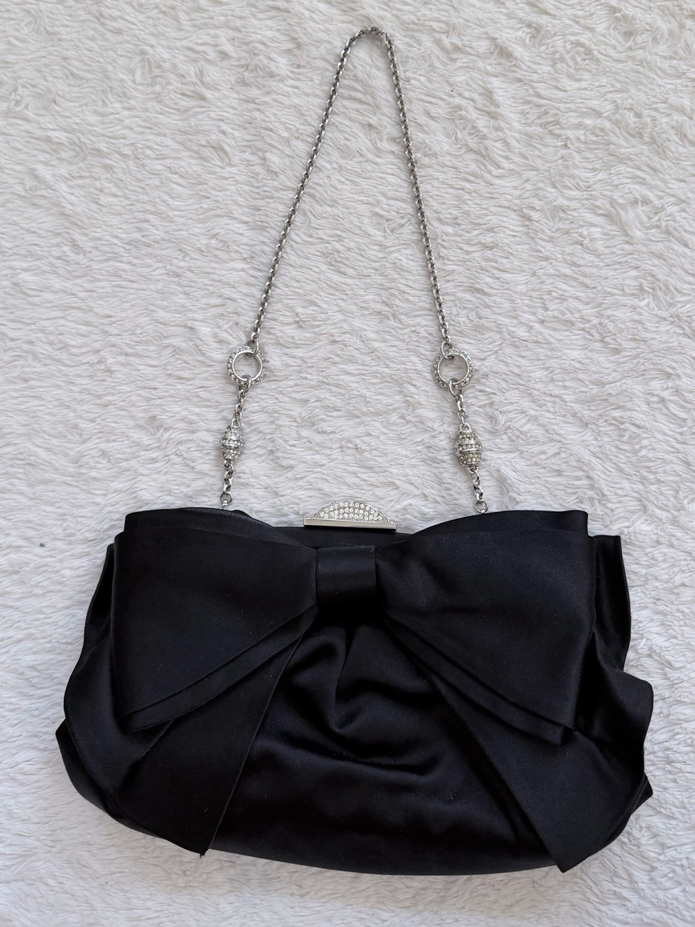 Judith Lieber Couture Madison Satin Bow Clutch Bag